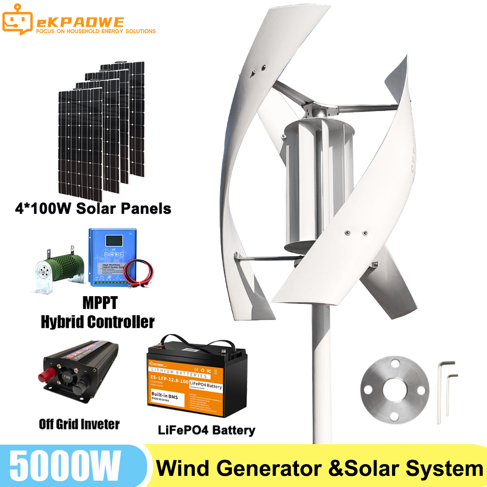 Wind Solar Hybrid Kit - Three-Phase 5000W 5KW Alternative Wind Turbine
