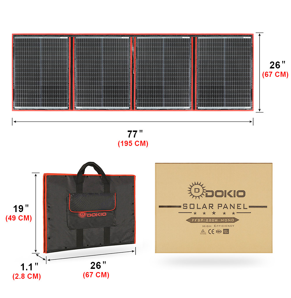 Dokio Brand Flexible Foldable  - Flexible Solar Panel avis et prix