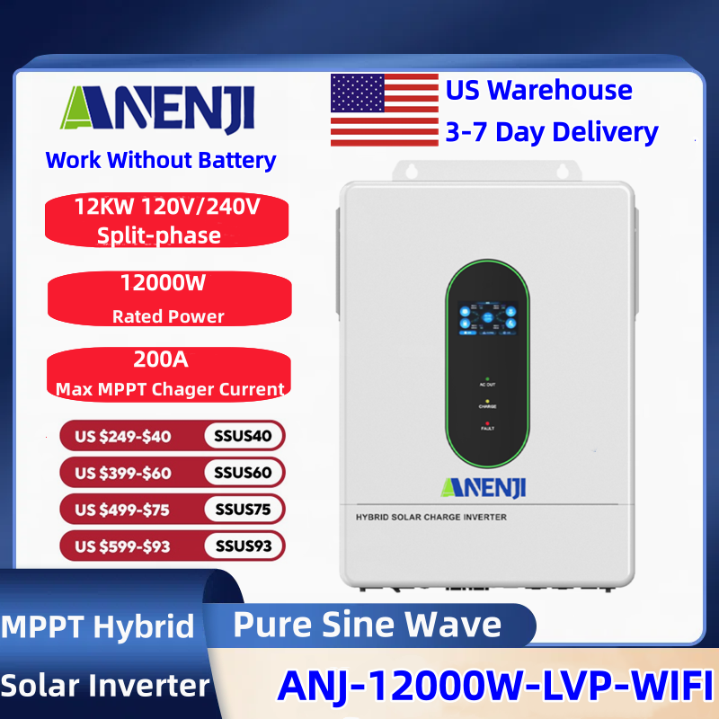 ANENJI 120V/240V 12KW Split-ph - Flexible Solar Panel avis et prix