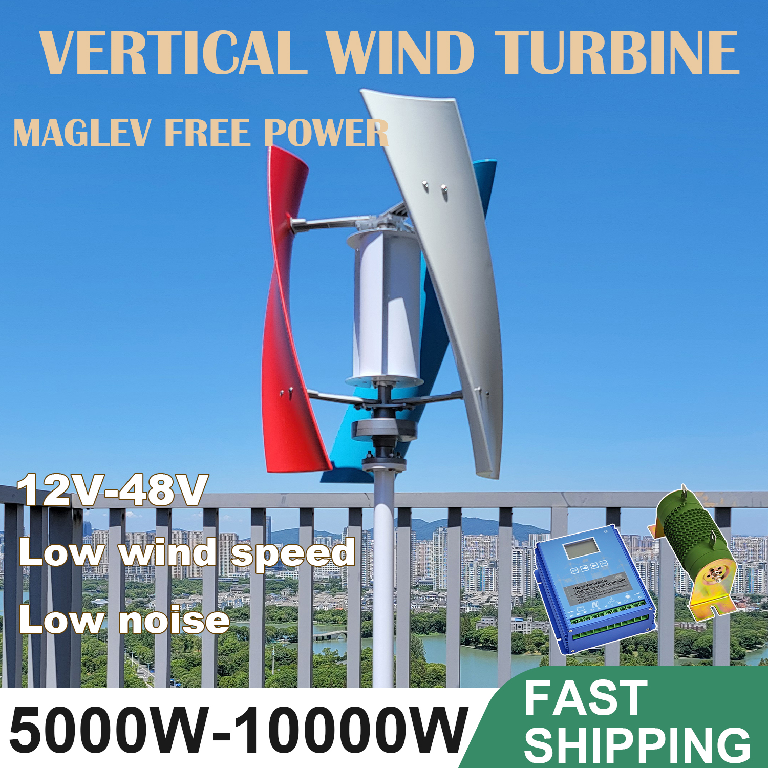 New Energy Vertical Wind Turbi - Wind Solar Hybrid Kit avis et prix