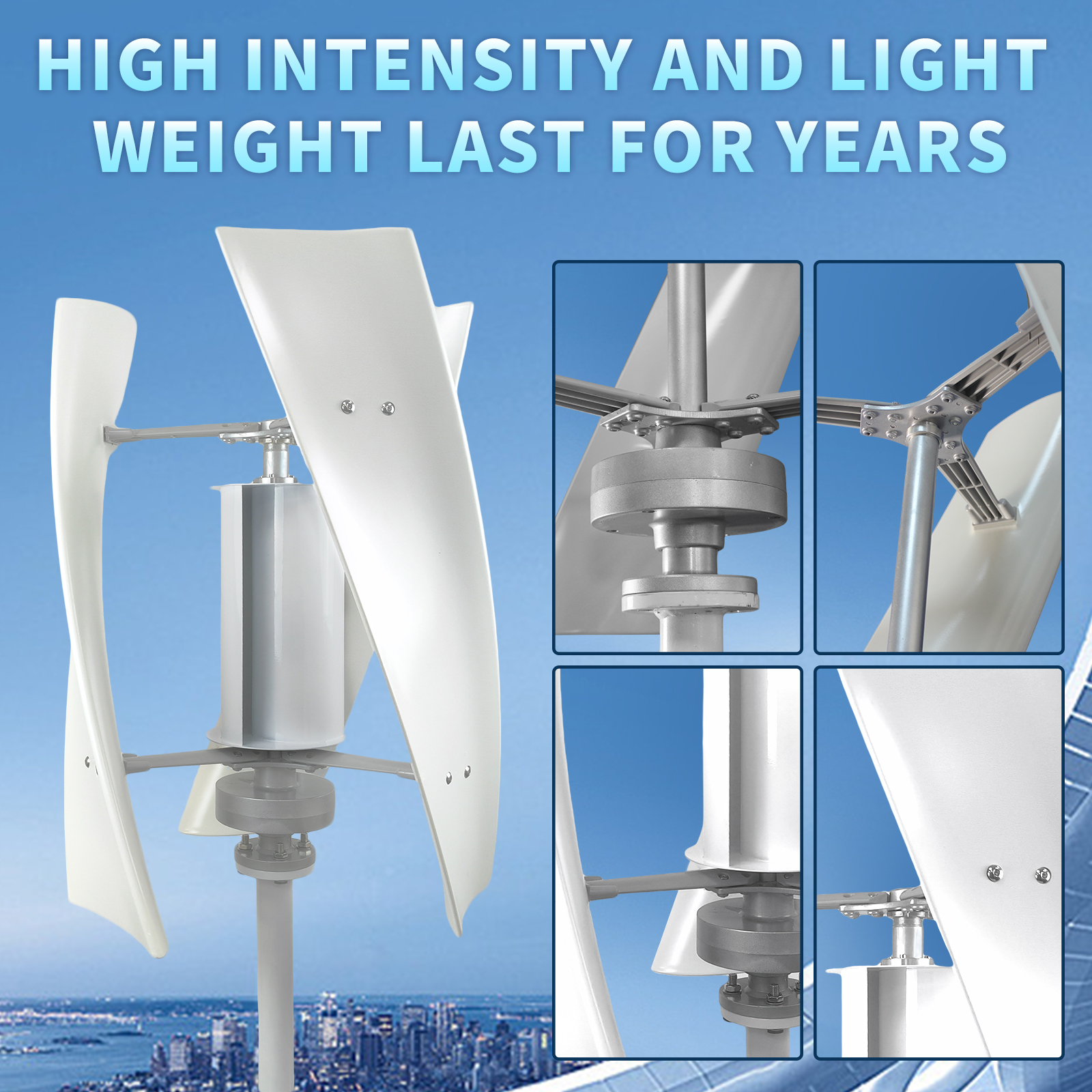 3kw Vertical Axis Windmill 12v - Wind Solar Hybrid Kit avis et prix