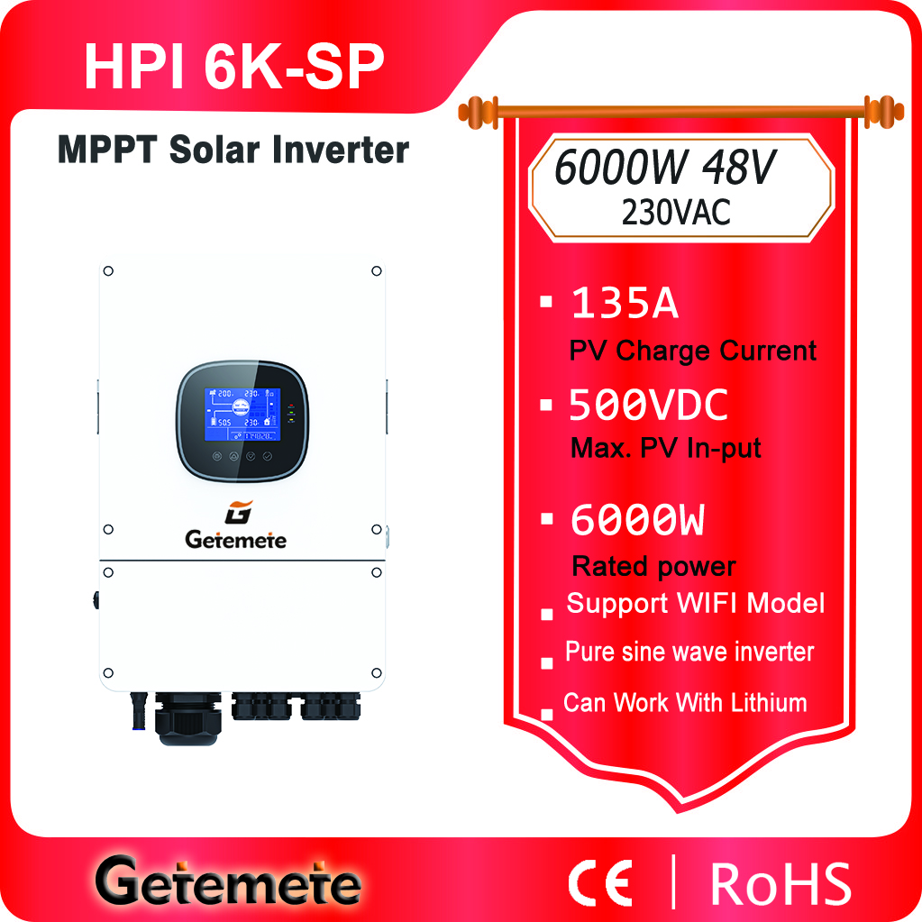 Getemete 6000W 48V 230Vac Pure - Flexible Solar Panel avis et prix