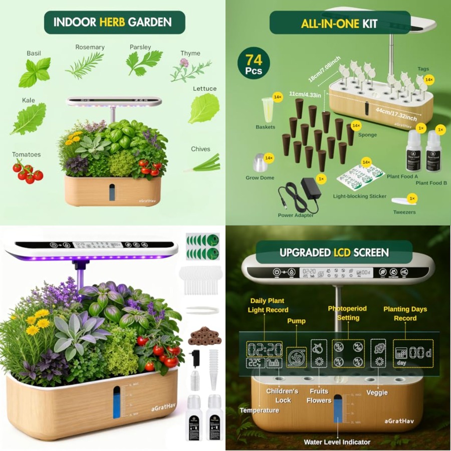 Hydroponics Growing System Kit - Solar Water Pump avis et prix