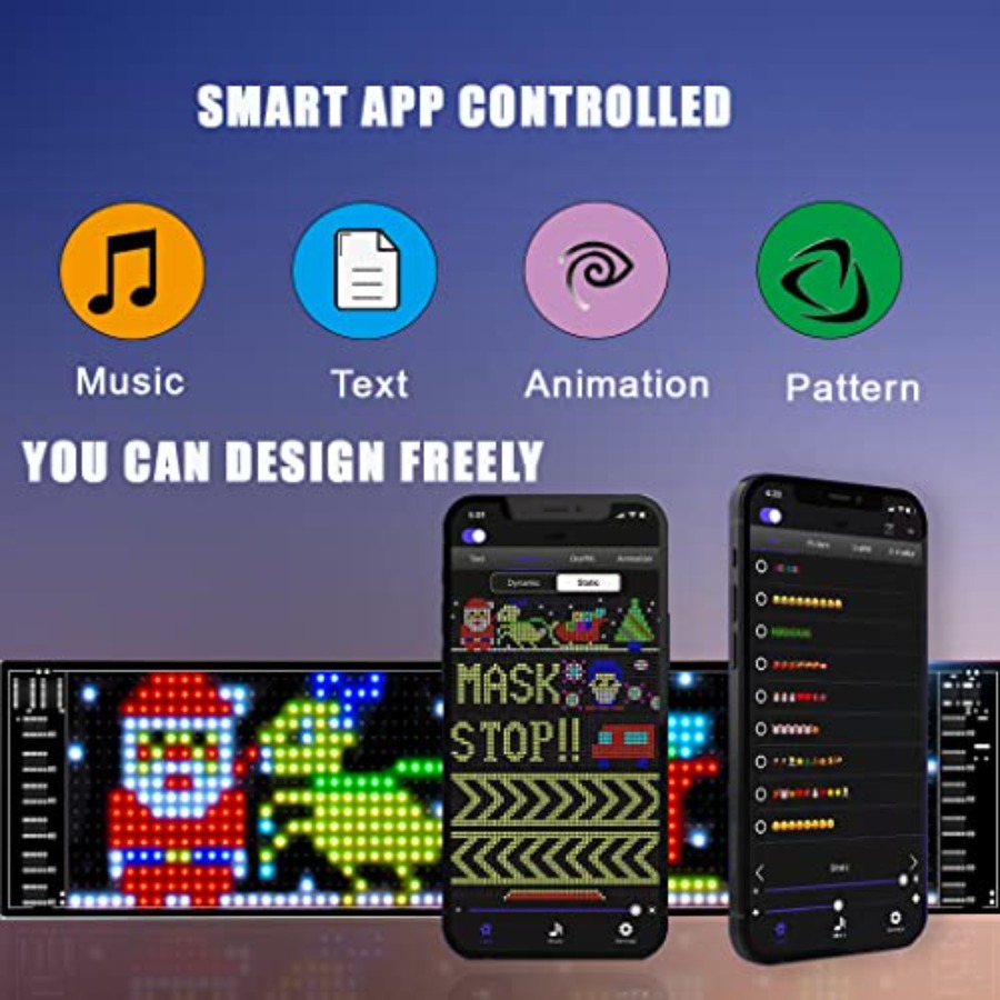 LED Matrix Panel Bluetooth APP - Flexible Solar Panel avis et prix